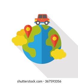 internet world location flat icon