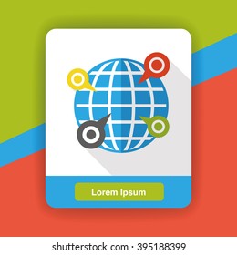 internet world location flat icon