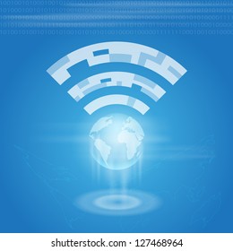 Internet and World symbol. EPS10 vector.