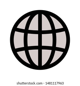 	
Internet world vector. Globe earth vector icon. go to web. 
