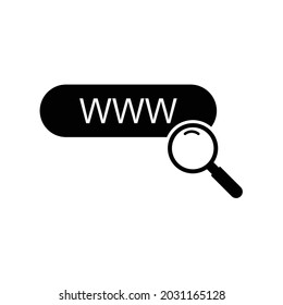 vector de icono de búsqueda de www de Internet