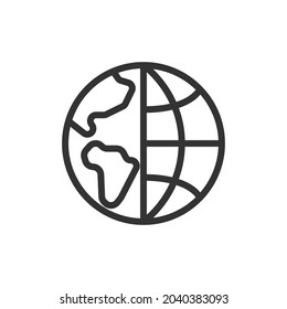 Internetional thin line icon. Symbol in trendy outline style. Premium design for web and apps. Perfect for UI. 