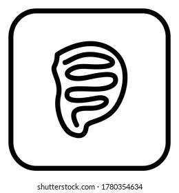 Internist icon in line art design. Sign and symbols medicine. Health care vector illustration isolated on white