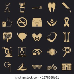 Internist icons set. Simple set of 25 internist vector icons for web for any design