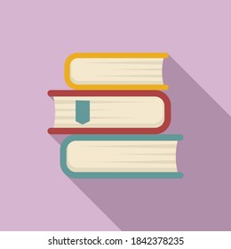 Internship book stack icon. Flat illustration of internship book stack vector icon for web design