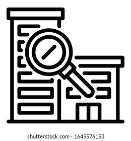 Icono de construcción de pasantías. Icono de vector de creación de prácticas de esquema para diseño web aislado en fondo blanco