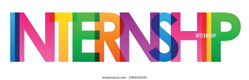 ANUNCIO de tipografía de Vector colorido aislado sobre fondo blanco