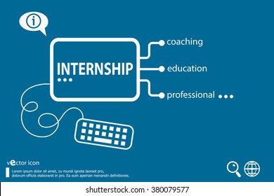 Internship Concept for business.  Internship concepts for web banner and printed materials. 