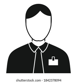 Icono de cliente de pasantía. Ilustración simple del icono del vector del cliente de prácticas para el diseño web aislado en fondo blanco