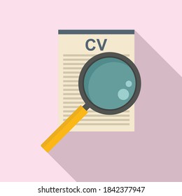 Internship Cv Paper Icon. Flat Illustration Of Internship Cv Paper Vector Icon For Web Design