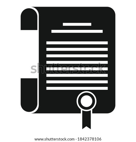Internship diploma icon. Simple illustration of internship diploma vector icon for web design isolated on white background