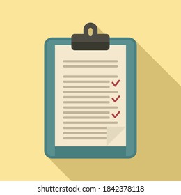 Internship to do list icon. Flat illustration of internship to do list vector icon for web design