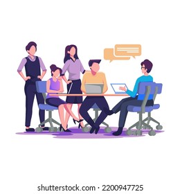 Internship flat style illustration design