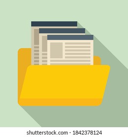 Internship Folder Icon. Flat Illustration Of Internship Folder Vector Icon For Web Design