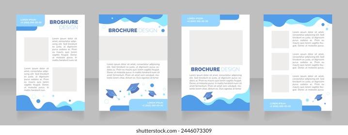 Internship for high school students blank brochure layout design. Vertical poster template set with empty copy space for text. Premade corporate reports collection. Editable flyer paper pages