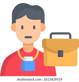 Internship Icon Flat Vector Illustration