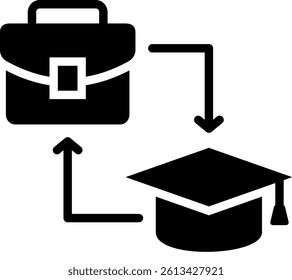 Internship Icon Glyph Vector Illustration