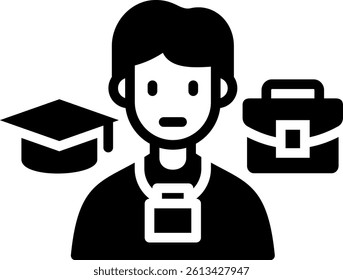 Internship Icon Glyph Vector Illustration