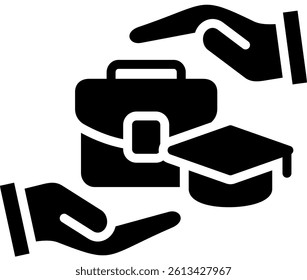 Internship Icon Glyph Vector Illustration