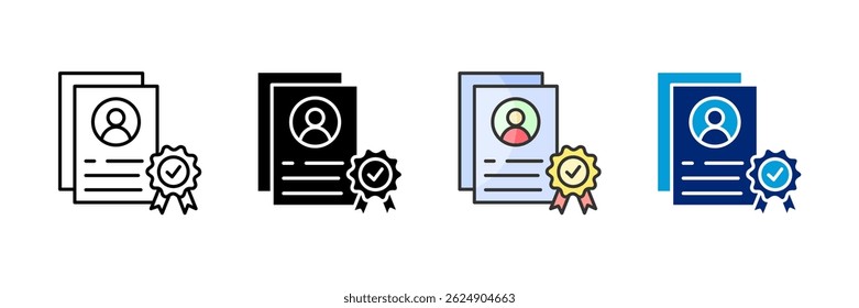 Internship Icon Set Multiple Style Collection