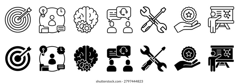 Internship icon set. Opportunity and training symbol. Vector illustration.