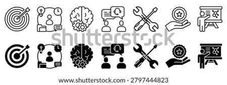 Internship icon set. Opportunity and training symbol. Vector illustration.
