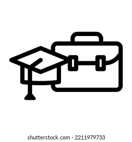 internship line icon illustration vector graphic