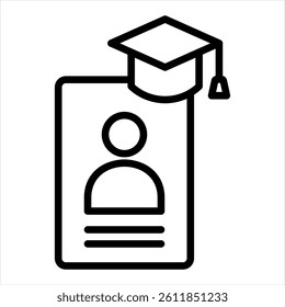 Internship Line Icon Vector Illustration