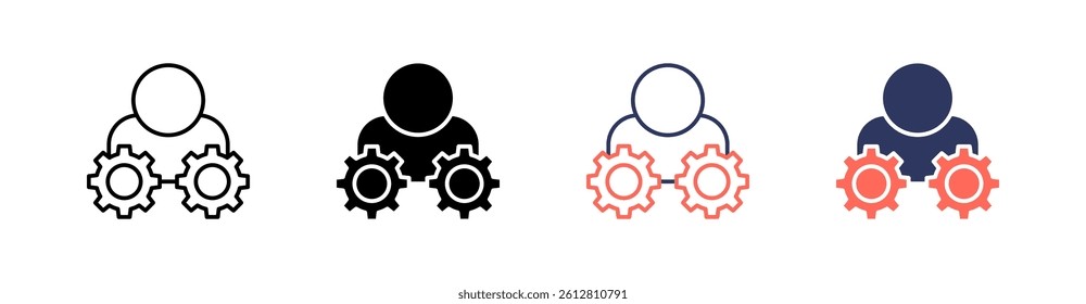 Internship Multi Style Icon Set Vector