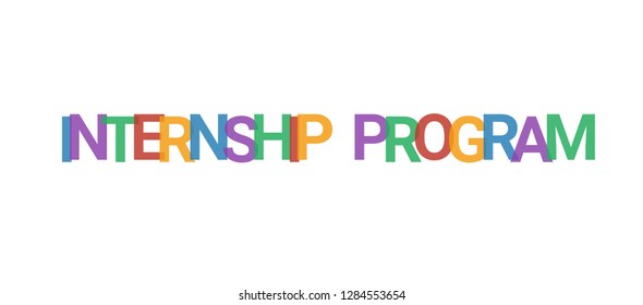 Internship Program Word Concept. Colorful 