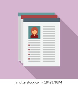 Internship worker cv icon. Flat illustration of internship worker cv vector icon for web design