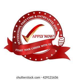 Internships, part time and entry level jobs. Start your career with us! Apply Now! red label for recruitment agencies / companies or small businesses looking to hire people.