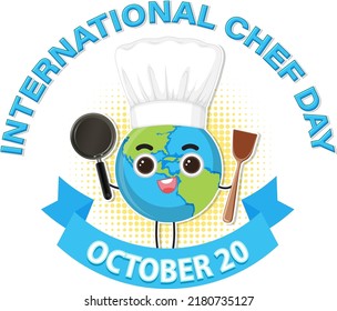 Ilustración de patrón de banner del día del chef internacional
