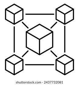 Interoperable Systems Icon. Connectivity Icon. Vector Editable Stroke Icon.