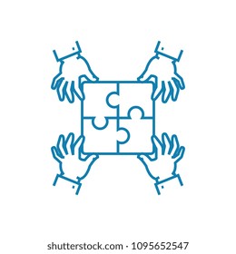 Interpersonal Communication Linear Icon Concept. Interpersonal Communication Line Vector Sign, Symbol, Illustration.