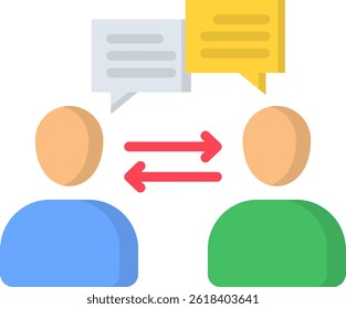 Interpersonal Icon Flat Vector Illustration