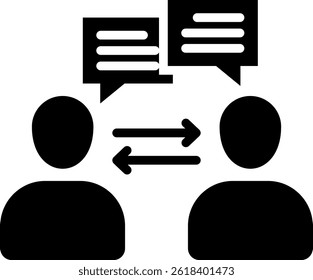 Interpersonal Icon Glyph Vector Illustration
