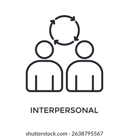 Interpersonal Icon Outline Style. Vector Illustration For Graphic Design