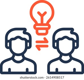 Interpersonal Intelligence Icon Color Line Vector Illustration