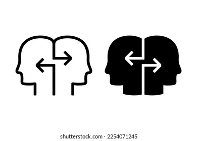 Interpersonal relationship icon. illustration vector