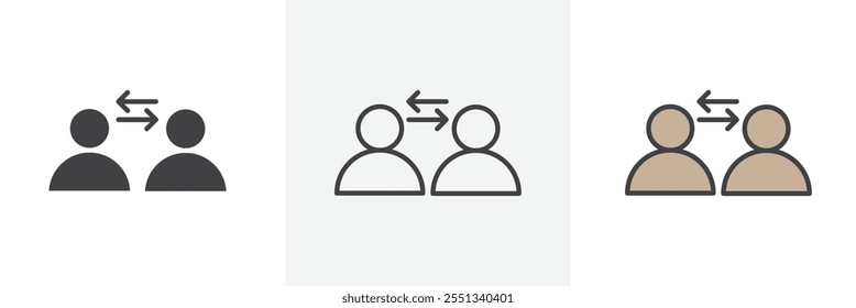 Interpersonal relationship icon pack. Vector illustration. EPS10