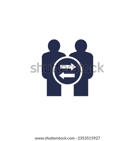 interpersonal relationship icon with people