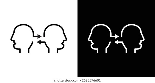 Vetor de ícone de relacionamento interpessoal para aplicativo móvel e Web. Símbolo isolado.