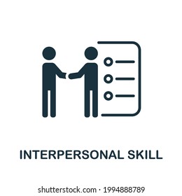 Interpersonal Skill icon. Monochrome simple element from soft skill collection. Creative Interpersonal Skill icon for web design, templates, infographics and more