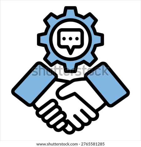 Interpersonal Skill Single Icon Blue Black