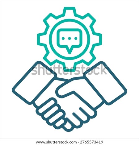 Interpersonal Skill Single Icon Line Color