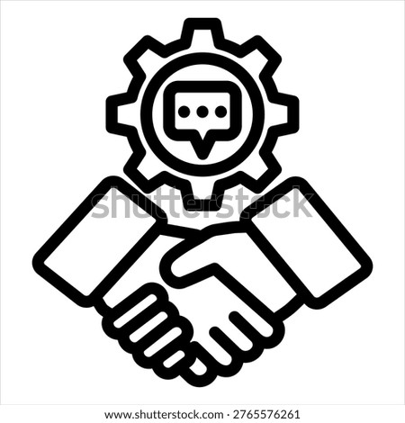 Interpersonal Skill Single Icon Line Black