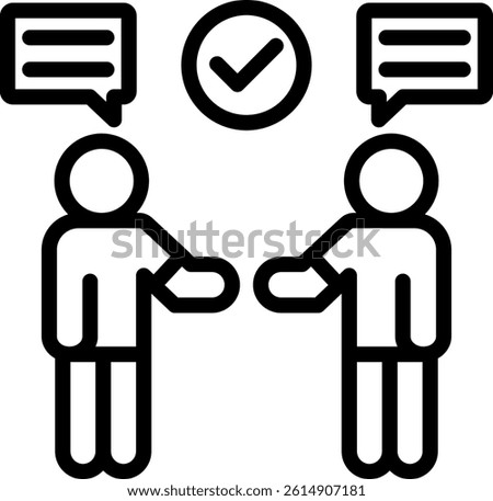 Interpersonal Skills Icon Outline Vector Illustration