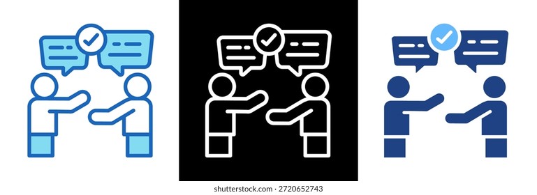 Icono de habilidades interpersonales Ilustración vectorial triplestyle