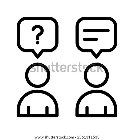 Interpersonal skills icon vector illustration. Simple line style